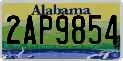 AL license plate 2AP9854