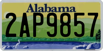 AL license plate 2AP9857