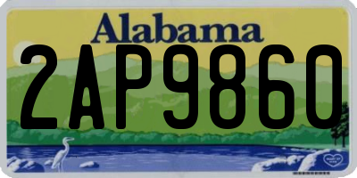 AL license plate 2AP9860