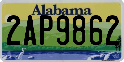 AL license plate 2AP9862