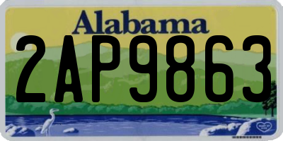 AL license plate 2AP9863
