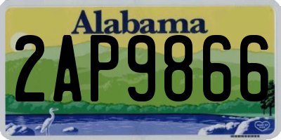 AL license plate 2AP9866