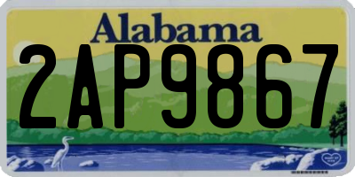 AL license plate 2AP9867