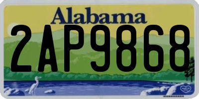 AL license plate 2AP9868