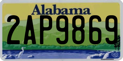 AL license plate 2AP9869
