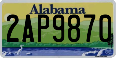 AL license plate 2AP9870