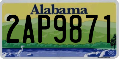 AL license plate 2AP9871