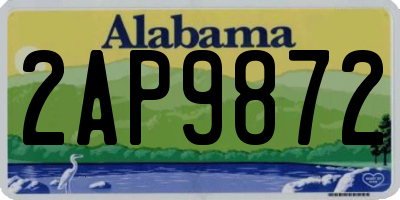 AL license plate 2AP9872