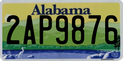 AL license plate 2AP9876