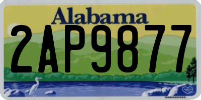 AL license plate 2AP9877