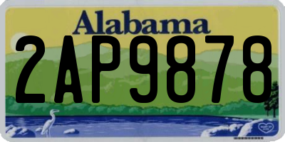 AL license plate 2AP9878