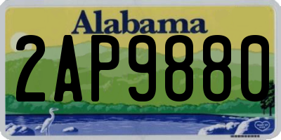 AL license plate 2AP9880