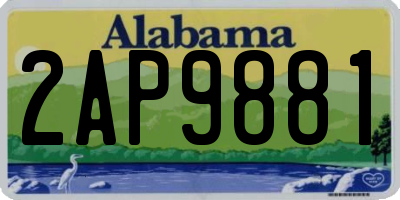 AL license plate 2AP9881