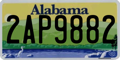 AL license plate 2AP9882