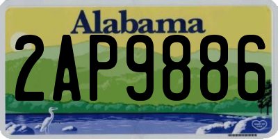 AL license plate 2AP9886