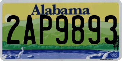 AL license plate 2AP9893