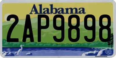 AL license plate 2AP9898