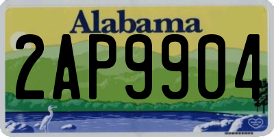 AL license plate 2AP9904