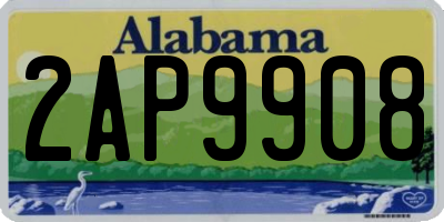 AL license plate 2AP9908