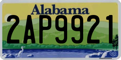 AL license plate 2AP9921