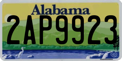 AL license plate 2AP9923