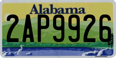 AL license plate 2AP9926
