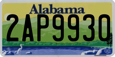 AL license plate 2AP9930