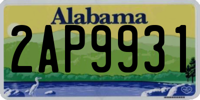 AL license plate 2AP9931