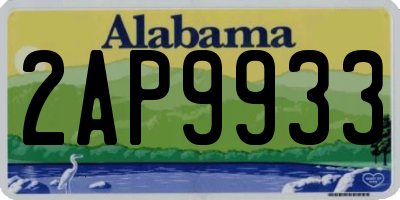 AL license plate 2AP9933
