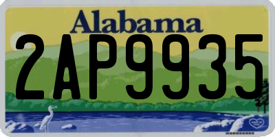 AL license plate 2AP9935