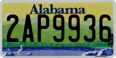 AL license plate 2AP9936