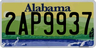 AL license plate 2AP9937