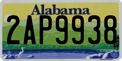 AL license plate 2AP9938