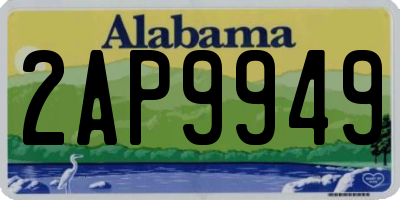 AL license plate 2AP9949