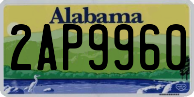 AL license plate 2AP9960