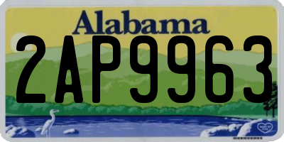 AL license plate 2AP9963