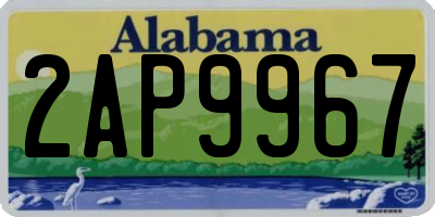 AL license plate 2AP9967