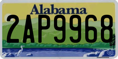 AL license plate 2AP9968