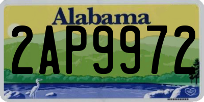 AL license plate 2AP9972