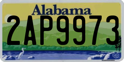 AL license plate 2AP9973