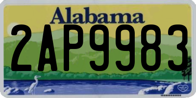AL license plate 2AP9983
