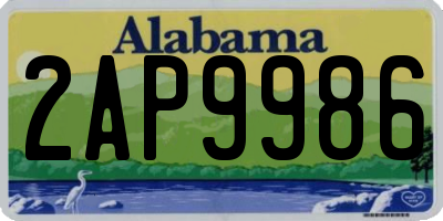 AL license plate 2AP9986