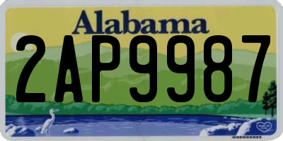 AL license plate 2AP9987