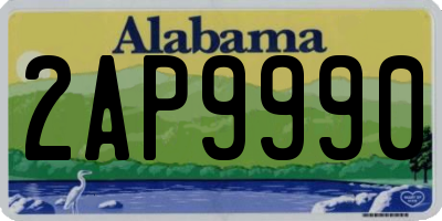 AL license plate 2AP9990