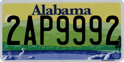 AL license plate 2AP9992