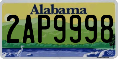 AL license plate 2AP9998