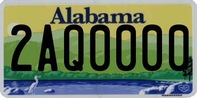 AL license plate 2AQ0000