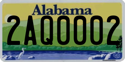 AL license plate 2AQ0002