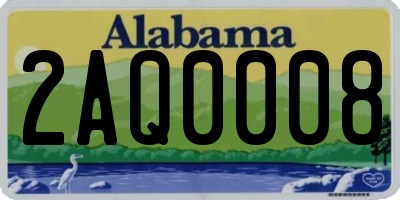 AL license plate 2AQ0008