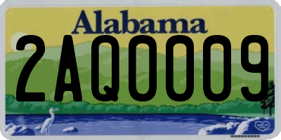 AL license plate 2AQ0009